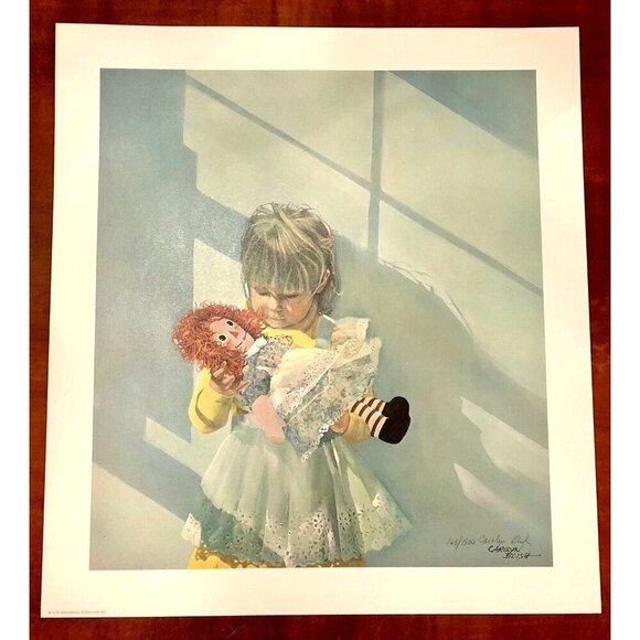 18"x20" Limited Edition Signed Numbered PRINT Raggedy Ann by CAROLYN BLISH 1979 - Picture 2 of 7